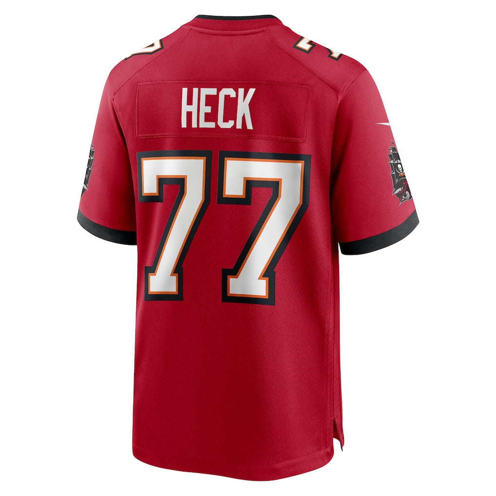 Kooe TB.Buccaneers #77 Charlie Heck Red Team Game Jersey