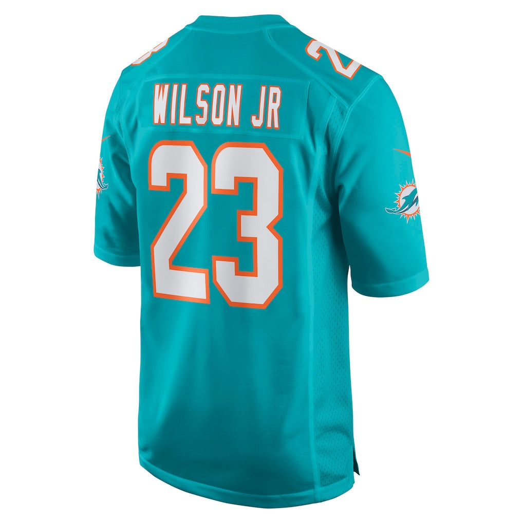 Kooe M.Dolphins #23 Jeff Wilson Jr. Aqua Game Player Jersey