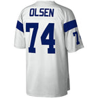 Kooe LA.Rams #74 Merlin Olsen Mitchell & Ness White Legacy Replica Jersey