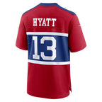 Kooe NY.Giants #13 Jalin Hyatt Century Red Alternate Player Game Jersey