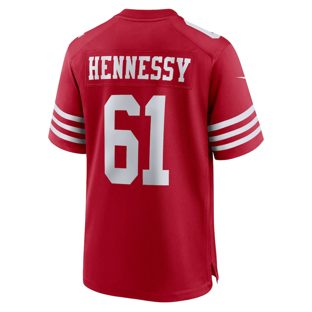 Kooe SF.49ers #61 Matt Hennessy Scarlet Team Game Jersey