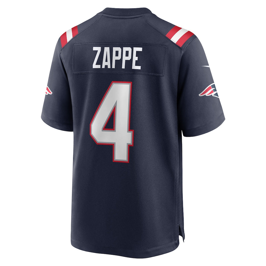 Kooe NE.Patriots #4 Bailey Zappe Navy Game Player Jersey