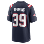 Kooe NE.Patriots #39 Tyron Herring Navy Game Retired Player Jersey