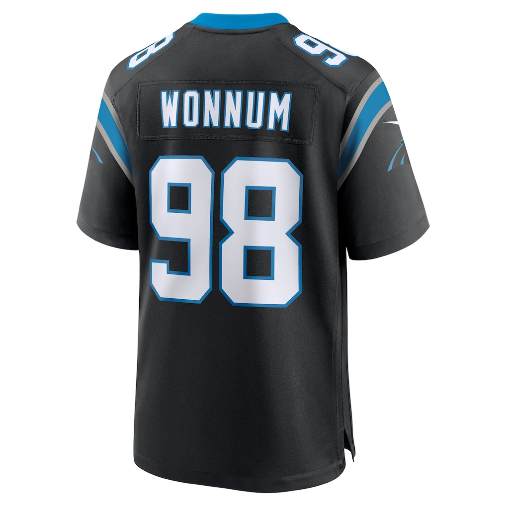 Kooe C.Panthers #98 D.J. Wonnum Black Game Jersey