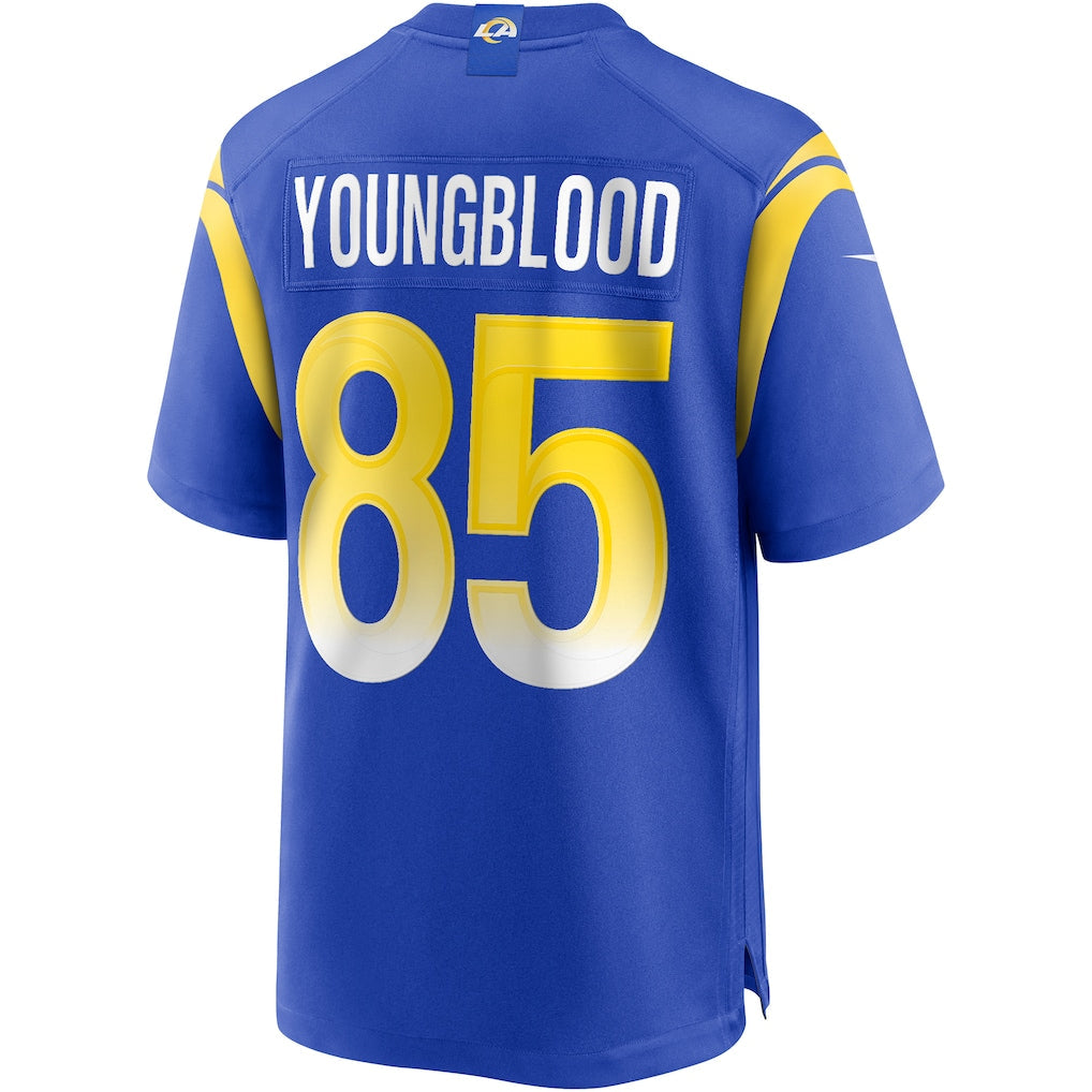 Kooe LA.Rams #85 Jack Youngblood Royal Game Retired Player Jersey