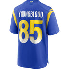 Kooe LA.Rams #85 Jack Youngblood Royal Game Retired Player Jersey