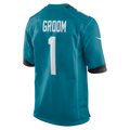 Kooe J.Jaguars #1 Groom Teal Game Jersey