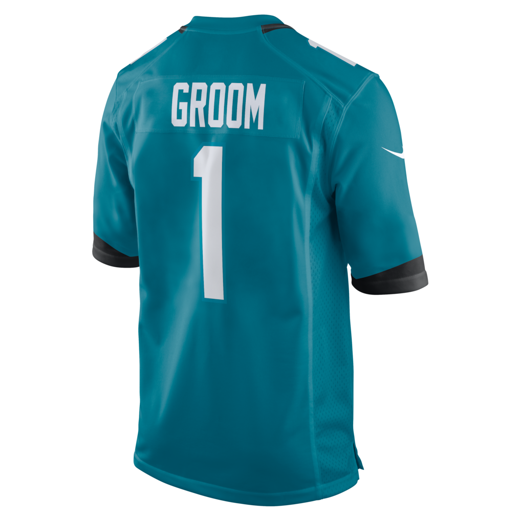 Kooe J.Jaguars #1 Groom Teal Game Jersey