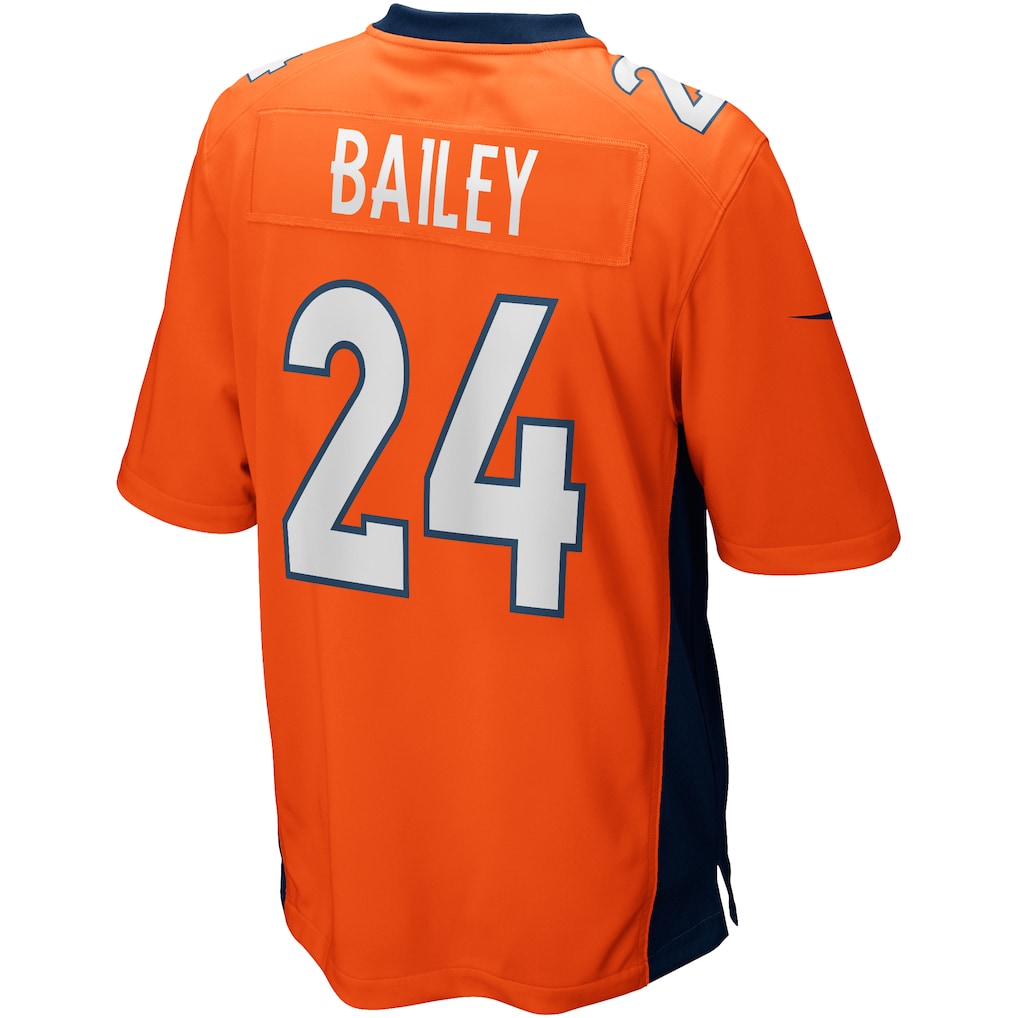 Kooe D.Broncos #24 Champ Bailey Orange Game Retired Player Jersey