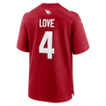Kooe A.Cardinals #4 Jeremiyah Love Red Game Player Stitched Jersey