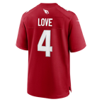 Kooe A.Cardinals #4 Jeremiyah Love Red Game Player Stitched Jersey