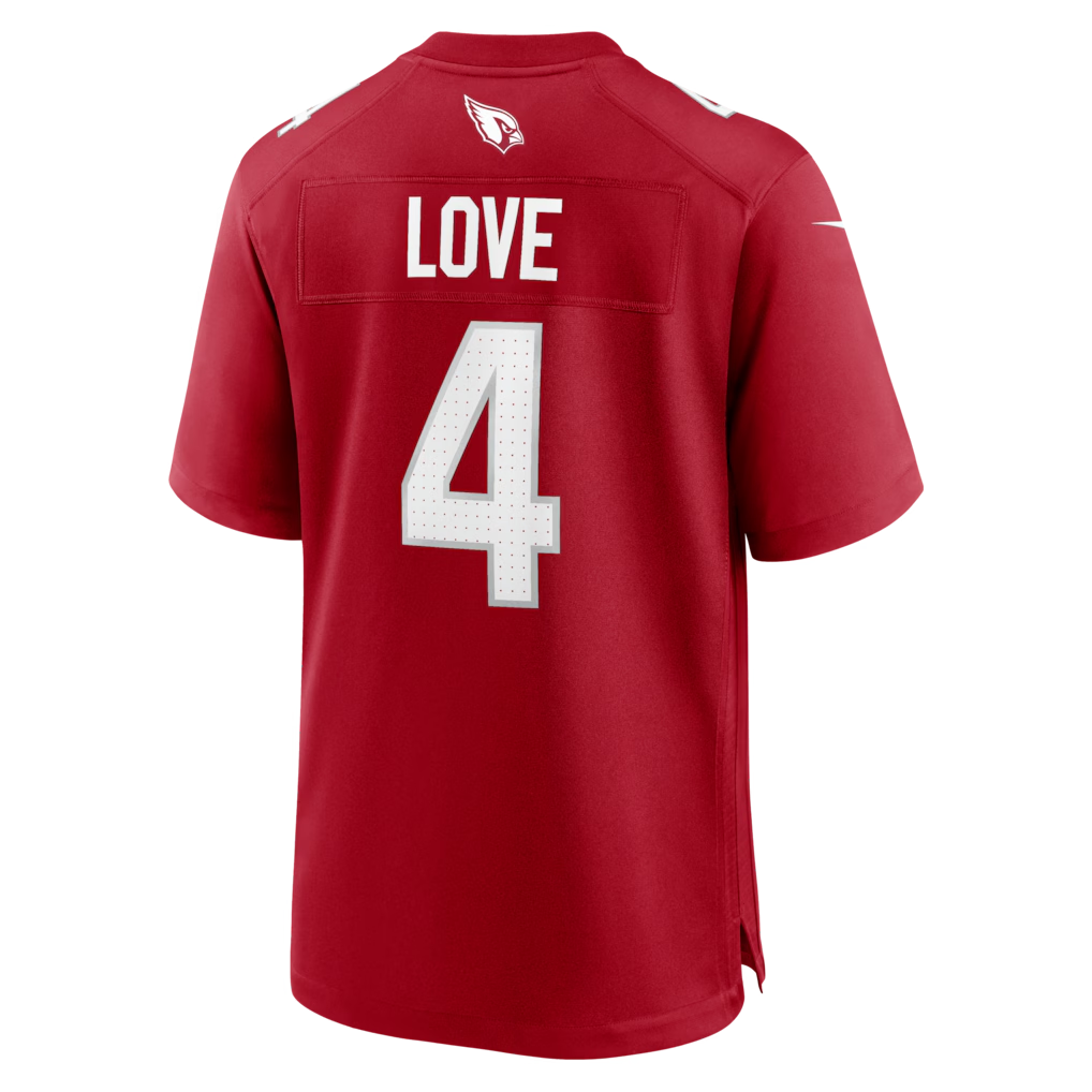 Kooe A.Cardinals #4 Jeremiyah Love Red Game Player Stitched Jersey