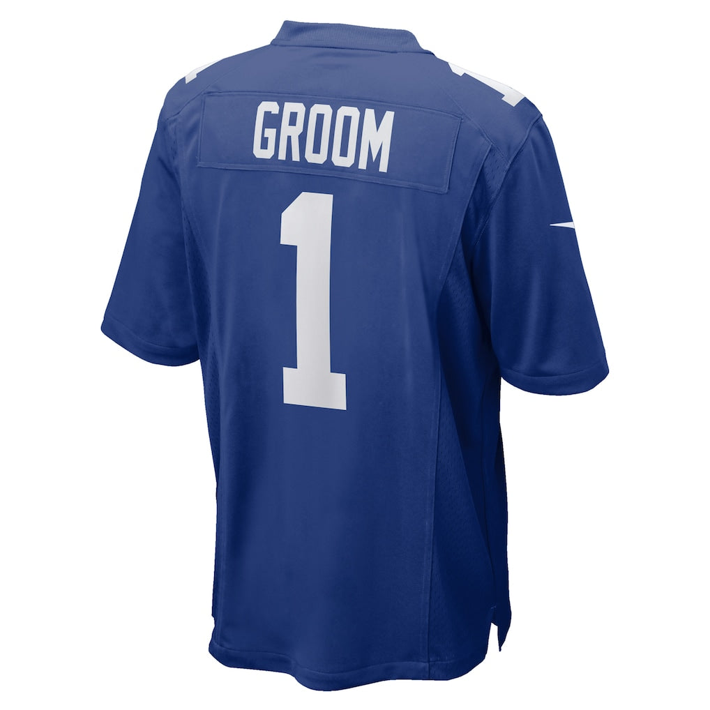 Kooe NY.Giants #1 Groom Royal Game Jersey