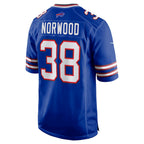 Kooe B.Bills #38 Tre Norwood Royal Game Player Jersey