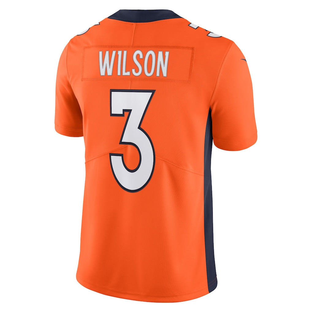 Kooe D.Broncos #3 Russell Wilson Orange Team Vapor Limited Jersey