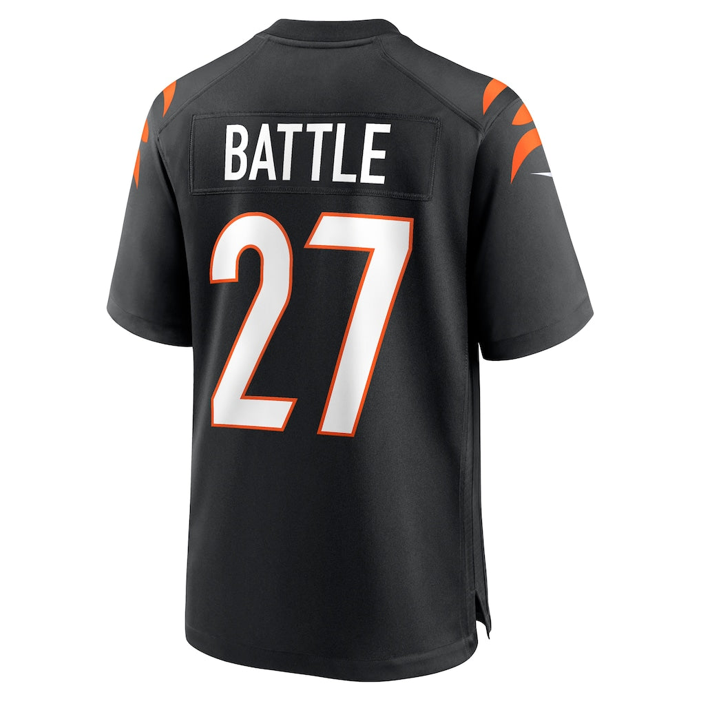Kooe C.Bengals #27 Jordan Battle Black Team Game Jersey