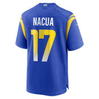 Kooe LA.Rams #17 Puka Nacua Royal Game Player Jersey