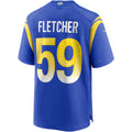 Kooe LA.Rams #59 London Fletcher Royal Game Retired Player Jersey