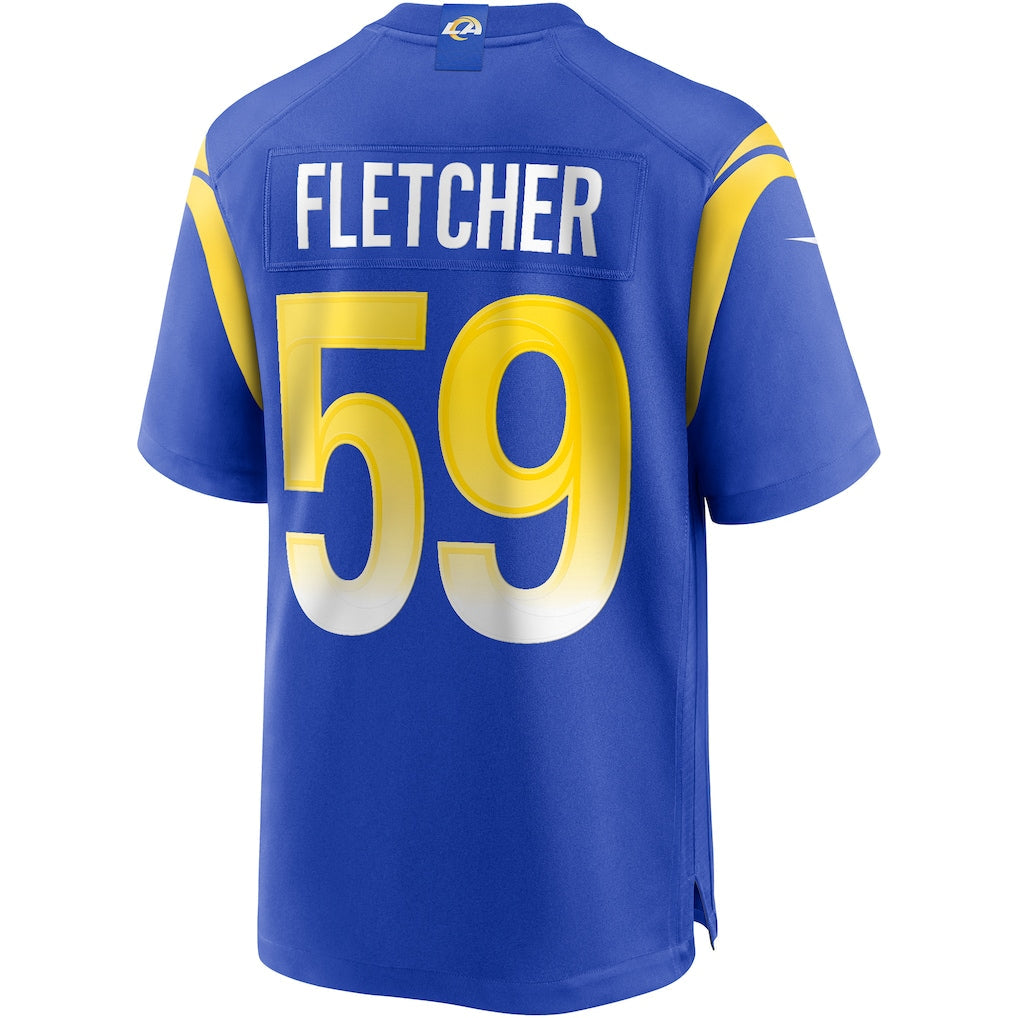 Kooe LA.Rams #59 London Fletcher Royal Game Retired Player Jersey