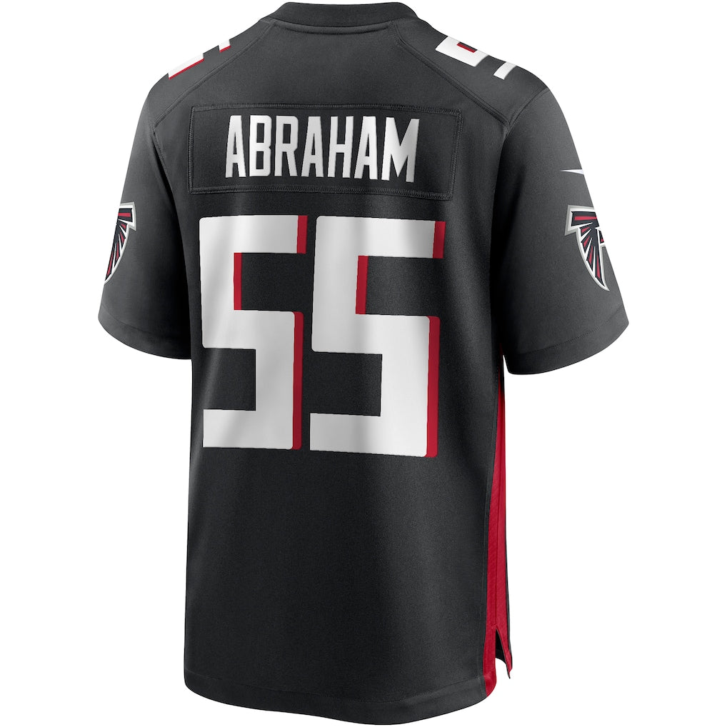Kooe A.Falcons #55 John Abraham Black Game Retired Player Jersey