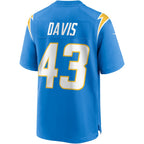 Kooe LA.Chargers #43 Michael Davis Powder Blue Game Jersey