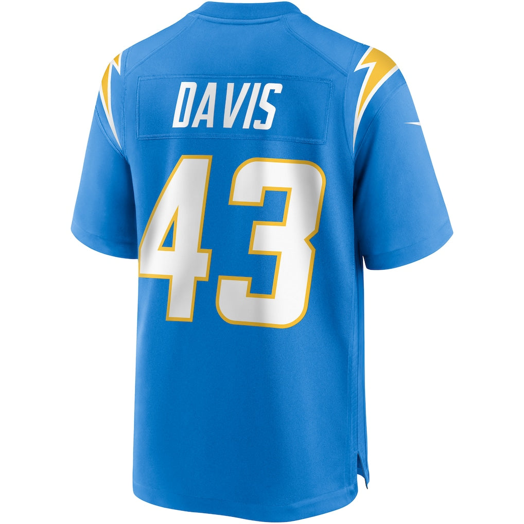 Kooe LA.Chargers #43 Michael Davis Powder Blue Game Jersey