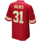 Kooe KC.Chiefs #31 Priest Holmes Red Game Retired Player Jersey