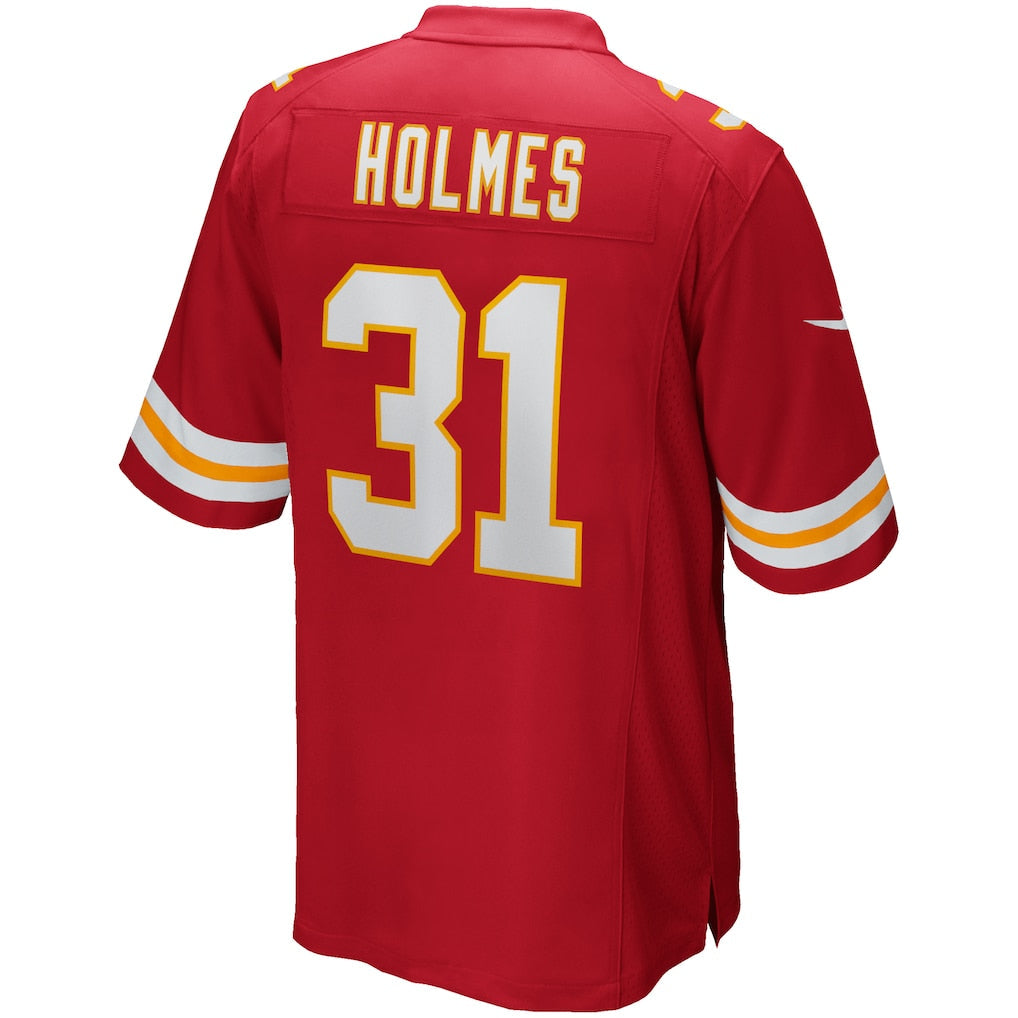 Kooe KC.Chiefs #31 Priest Holmes Red Game Retired Player Jersey