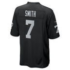 Kooe LV.Raiders #7 Geno Smith Black Game Player Jersey