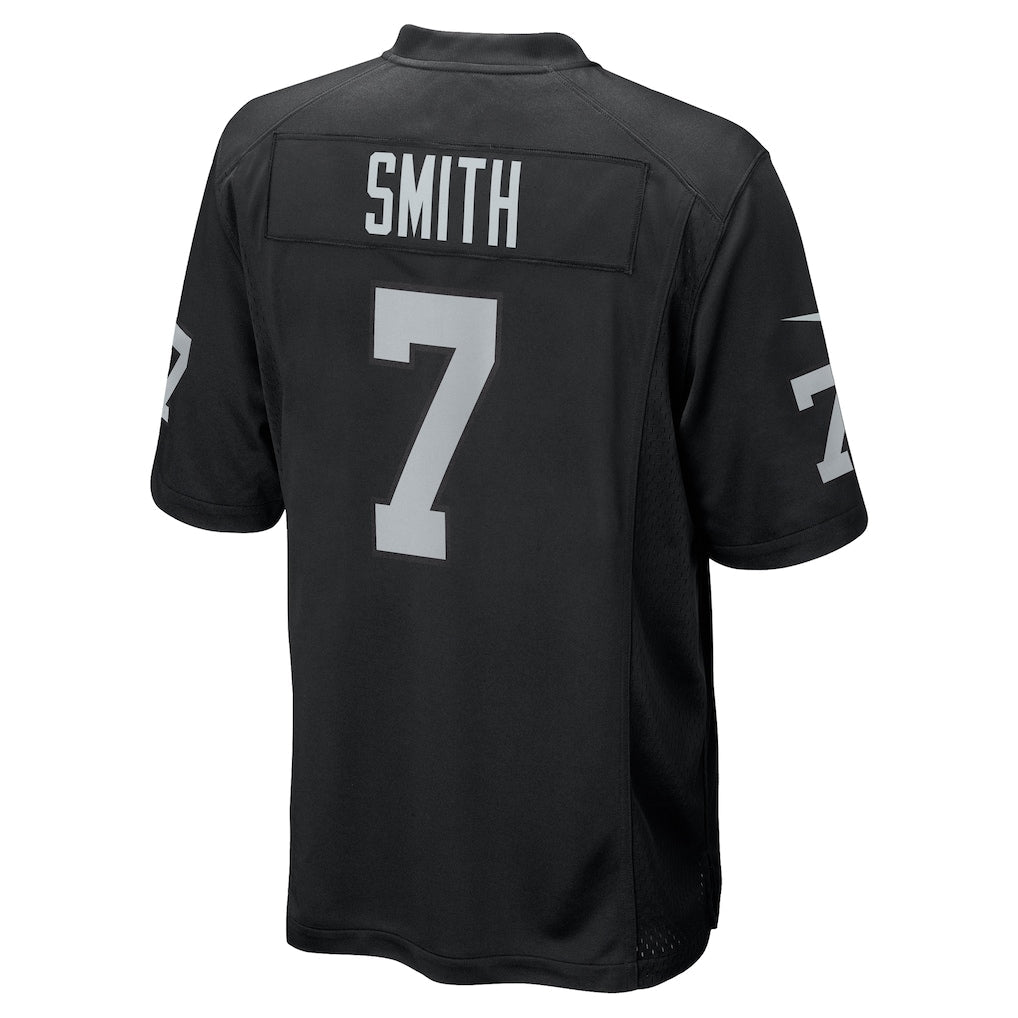 Kooe LV.Raiders #7 Geno Smith Black Game Player Jersey