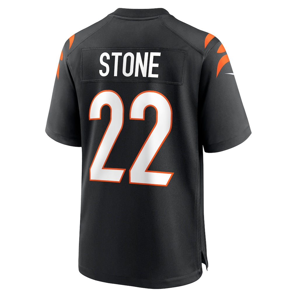 Kooe C.Bengals #22 Geno Stone Black Game Jersey