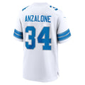 Kooe D.Lions #34 Alex Anzalone White Game Jersey
