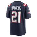 Kooe NE.Patriots #21 Jaylinn Hawkins Navy Game Retired Player Jersey