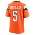 Kooe D.Broncos #5 Trent Sherfield Sr. Orange Team Game Jersey