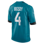 Kooe J.Jaguars #4 Tank Bigsby Teal Game Jersey