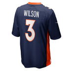 Kooe D.Broncos #3 Russell Wilson Navy Alternate Game Jersey