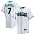 Kooe A.Diamondbacks #7 Corbin Carroll Player White Replica Personalized Stitched Jerseys