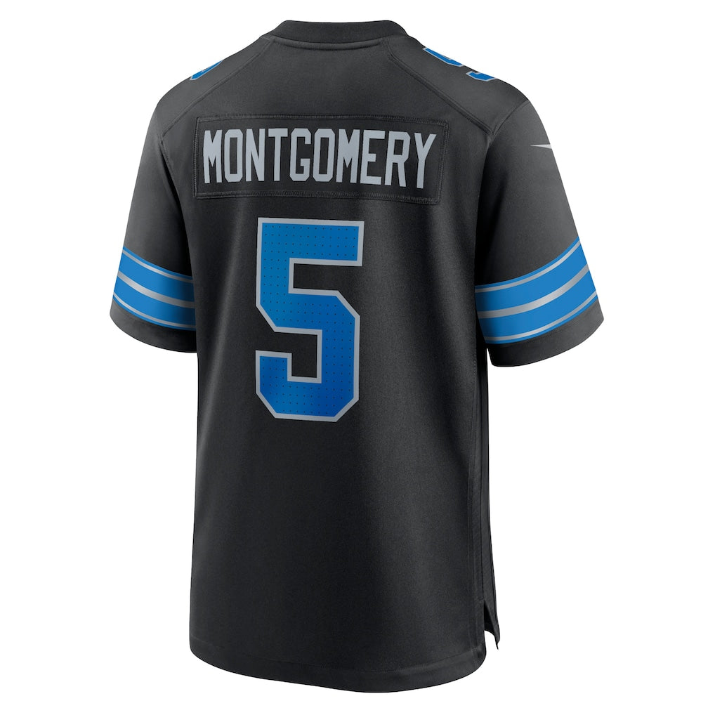 Kooe D.Lions #5 David Montgomery Black 2nd Alternate Game Jersey