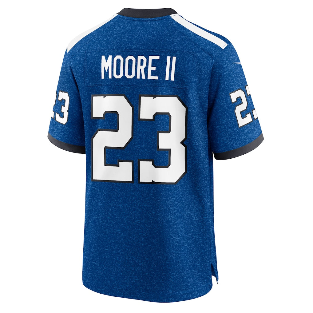 Kooe IN.Colts #23 Kenny Moore II Royal Indiana Nights Alternate Game Jersey