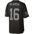 Kooe LV.Raiders #16 George Blanda Mitchell & Ness Black Legacy Replica Jersey