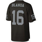 Kooe LV.Raiders #16 George Blanda Mitchell & Ness Black Legacy Replica Jersey