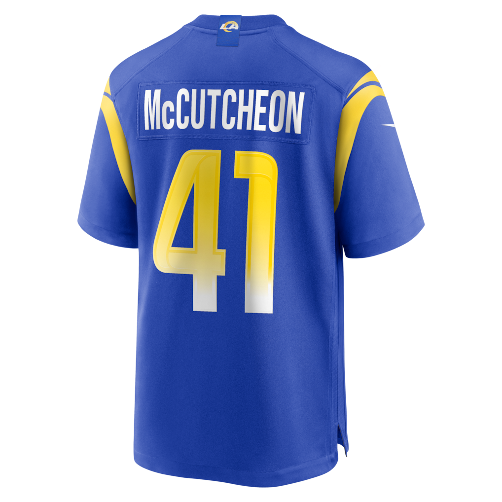 Kooe LA.Rams #41 Cameron McCutcheon Royal Game Jersey