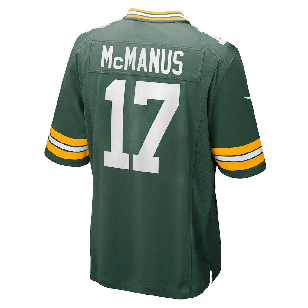 Kooe GB.Packers #17 Brandon McManus Green Team Game Jersey