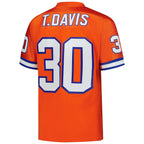 Kooe D.Broncos #30 Terrell Davis Mitchell & Ness Orange 1995 Authentic Throwback Retired Player Jersey