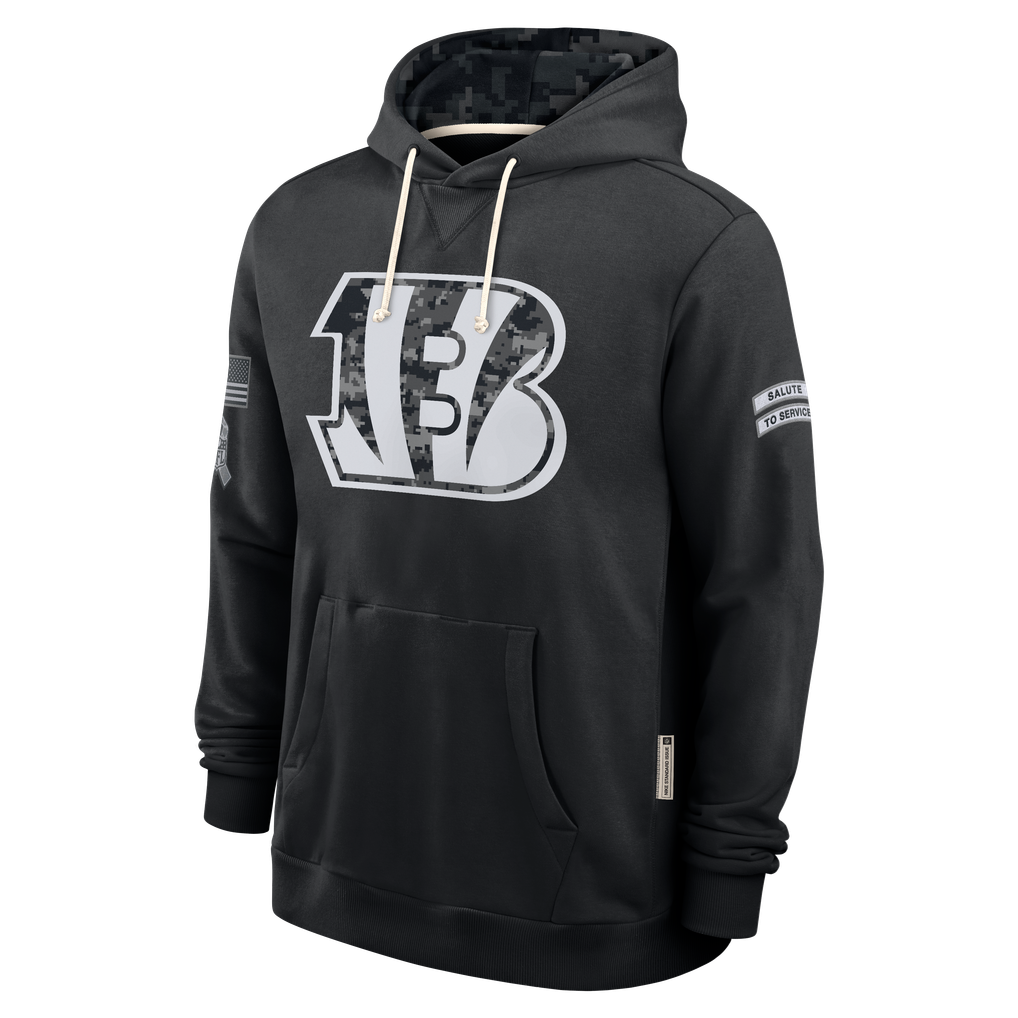 Kooe C.Bengals Black 2026 Salute to Service Sideline Dri-FIT Pullover Hoodie Jerseys