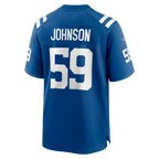 Kooe IN.Colts #59 Buddy Johnson Royal Team Game Jersey