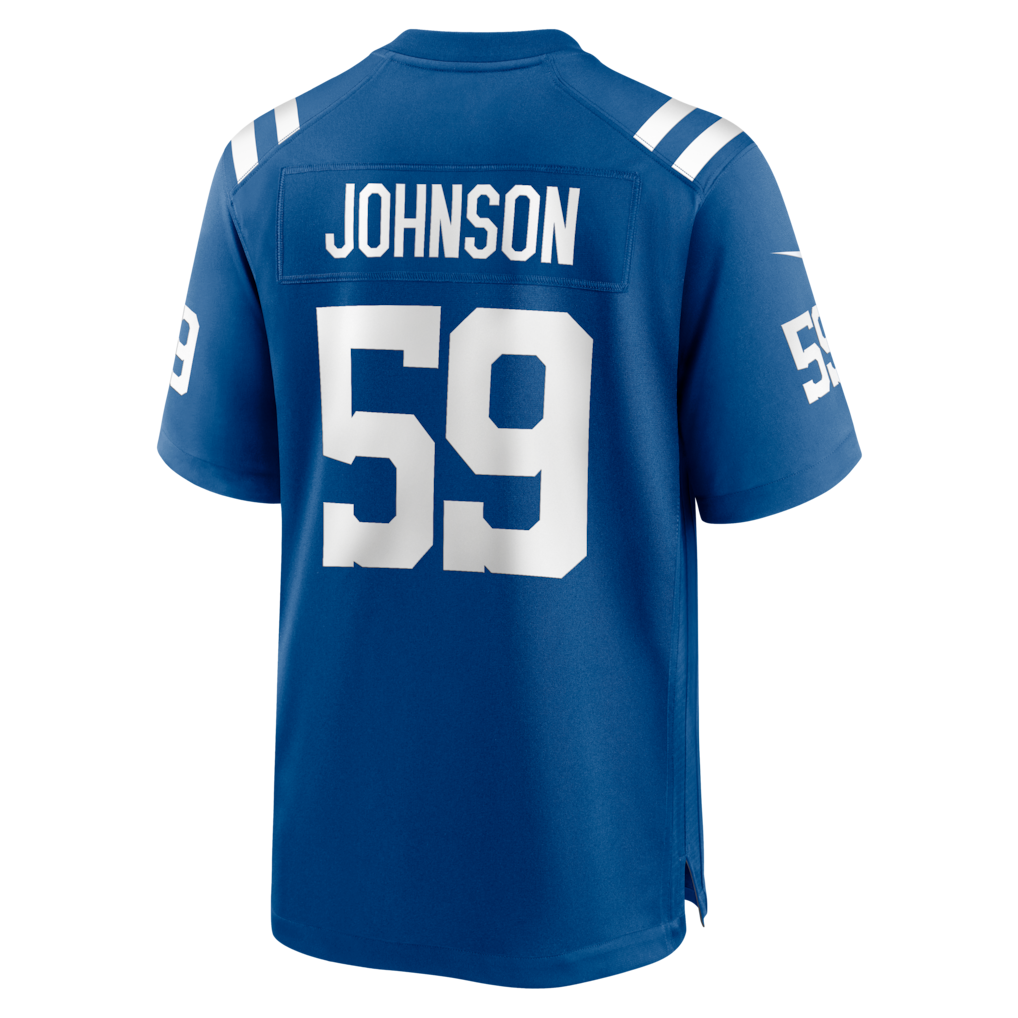 Kooe IN.Colts #59 Buddy Johnson Royal Team Game Jersey