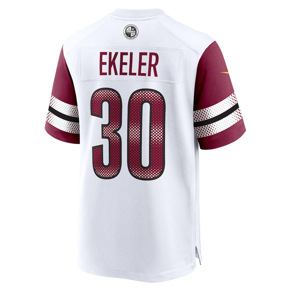 Kooe W.Commanders #30 Austin Ekeler White Game Jersey