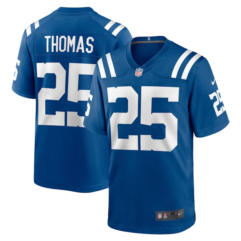 Kooe IN.Colts #25 Rodney Thomas Royal Player Game Jersey