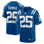 Kooe IN.Colts #25 Rodney Thomas Royal Player Game Jersey